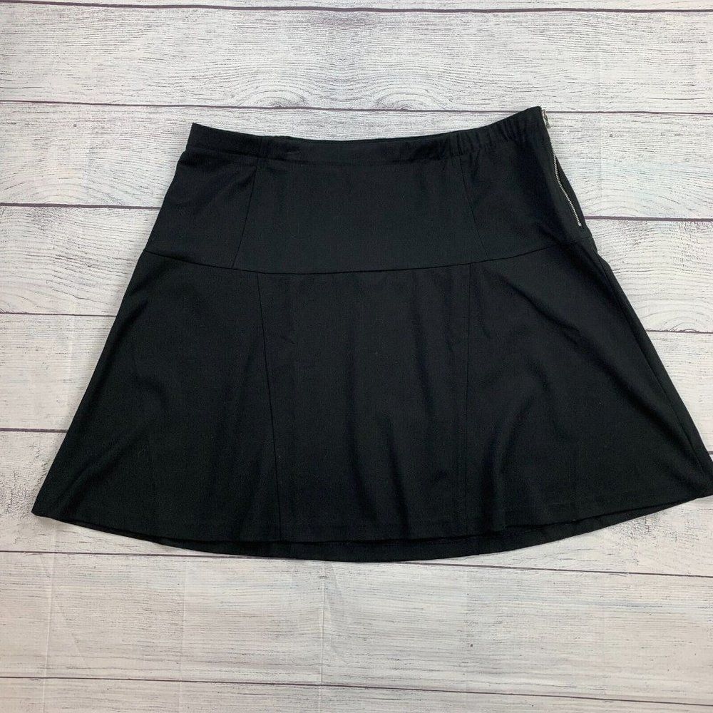 Lane Bryant sz 20 A-line Skirt Black Above Knee New NWT